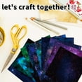thumbnail image 5 of SunWMart Galaxy Scrapbook Paper Pad Decorative 6x6 Inch Single Sided Starry Sky CardStock for Holiday Cardmaking DIY Origami Craft Journaling Photo Frame Album, 2 Sets/24 Sheets, 5 of 6