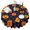 White-5, variant on 60 Inch Round Lace Tablecloth Water Resistant Washable Fluid Smoke Aurora Art Style, Halloween Print