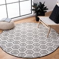 thumbnail image 2 of SAFAVIEH Natura Calvagh Geometric Area Rug, Ivory/Black, 6' x 6' Round, 2 of 10