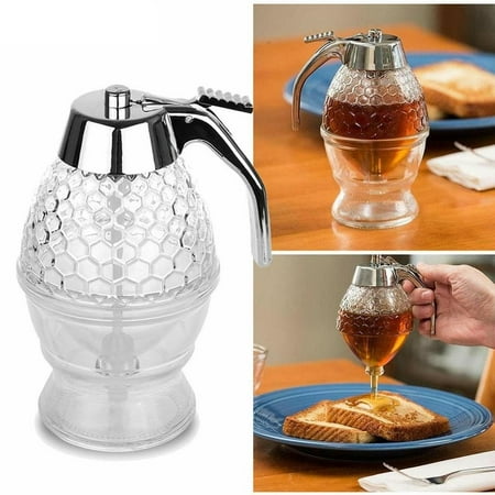 Honey Dispenser - Acrylic Honey Dispenser Syrup Dispenser 200ml Juices Honey Storage Pot Kitchen Tools