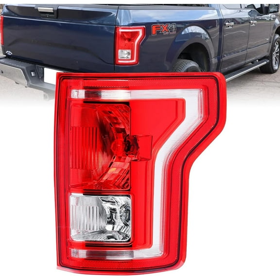 Right Passenger Side Tail Light Compatible With 2015 2016 2017 Ford F150 F-150 Rear Light Brake Lamps - Bulb Included(Right Passenger Side)