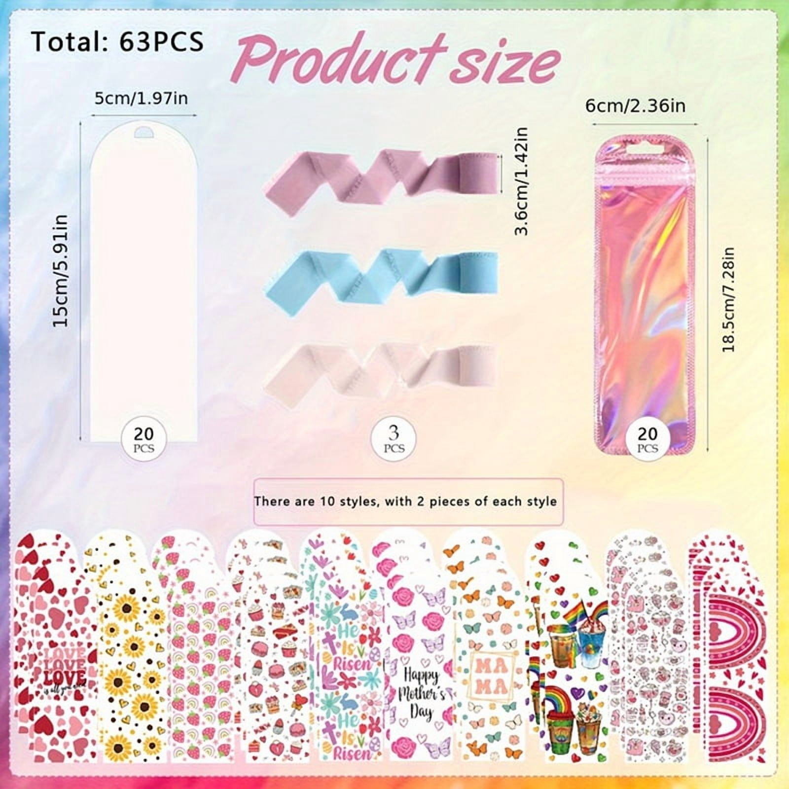 Acrylic Bookmark Blanks Clear Acrylic Book Marks Bookmark Making Kit for Reading Lovers DIY Crafts Graduation Gifts