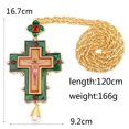 thumbnail image 2 of Collar de Jesús religioso, colgante de cruz Pectoral, crucifijo católico, chapado en oro, joyería religiosa, 2 of 5