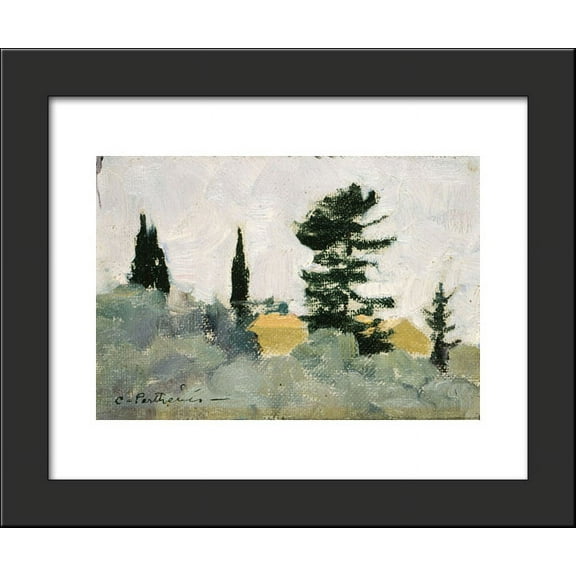 Landscape with Cypress Trees 20x24 Framed Art Print by Parthenis, Konstantinos