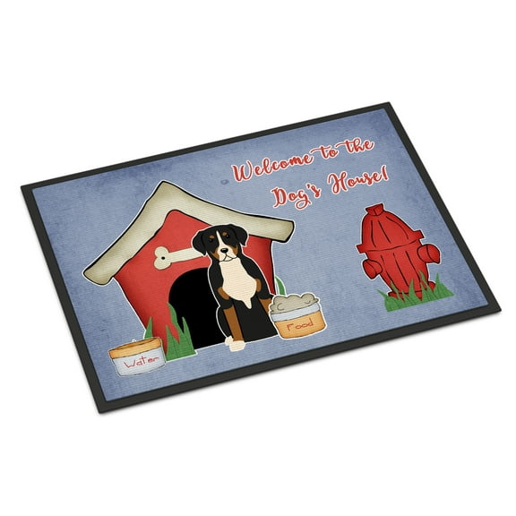Carolines Treasures Dog House Collection Greater Swiss Mountain Dog Door Mat Indoor Rug or Outdoor Welcome Mat 18x27