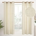 thumbnail image 1 of Natural Linen Curtains Long for Living Room Bedroom Groet Top Light Filtering Privacy Linen Textu Window Semi Sheer Drapes Birch Panels x, 1 of 7