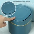thumbnail image 4 of Bote de Basura de Mesa, Papelera con Tapa, Bote de Basura pequeño para Oficina, baño, artículos Esenciales para el hogar y la Oficina, Cocina, Oficina, Bote de Basura portátil, Azul, 4 of 7