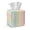 Rainbow Paw Beige, variant on COEQINE PU Leather Square Tissue Box Cover, Snap Closure for Easy Refill & Storage, Universal Decorative Tissue Holder for Home Bedroom Car Office Desk, Polka Dots Orange