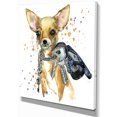 thumbnail image 2 of Brown Toy Terrier Dog Watercolor - Abstract Canvas Art Print, 2 of 3