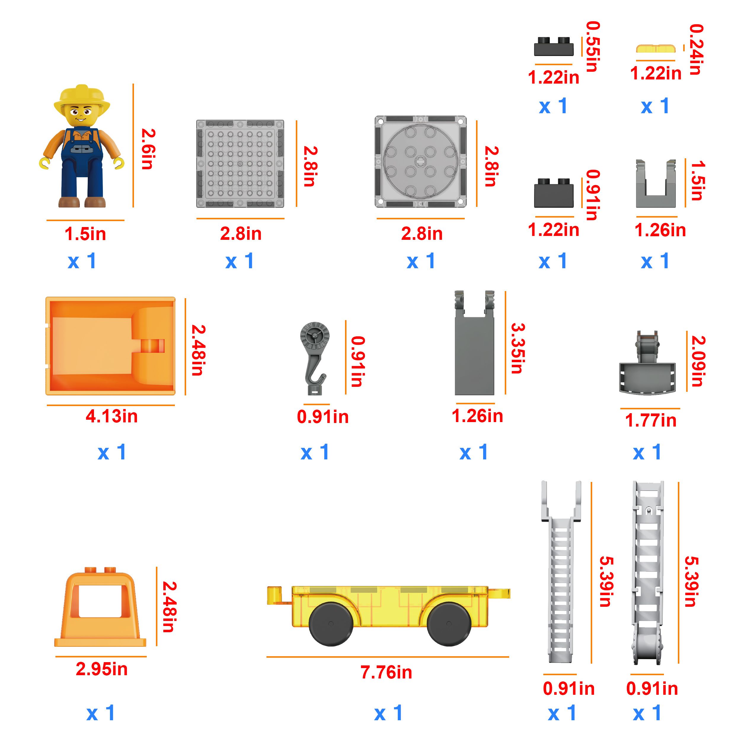 PicassoTiles 3-in-1 Construction Vehicle with Magnetic Tiles, 15 Pieces photo 3