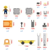 PicassoTiles 3-in-1 Magnet Tile Building Blocks – Crane, Dump Truck & Ladder Construction Vehicle with Car Base, STEM Toy for Kids