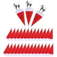 thumbnail image 1 of Uxcell 30Pcs Fundas para Cubiertos de Santa Claus, 4.7x2.4" Funda para Cubiertos para Cuchillos y Tenedores, Suministros de Decoración para Cena de Fiesta de Navidad, Rojo, 1 of 1