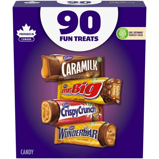 Friandises Assorties Cadbury En Format Régal-Éclair (90 Tablettes, 1 Kg)