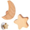 thumbnail image 1 of Gancho de madera de 2 piezas, gancho para abrigos de pared, ganchos para abrigos de madera natural, gancho de pared de madera hecho a mano moderno natural para colgar ropa, sombrero, bufandas, auricu JAMW Sencillez, 1 of 5