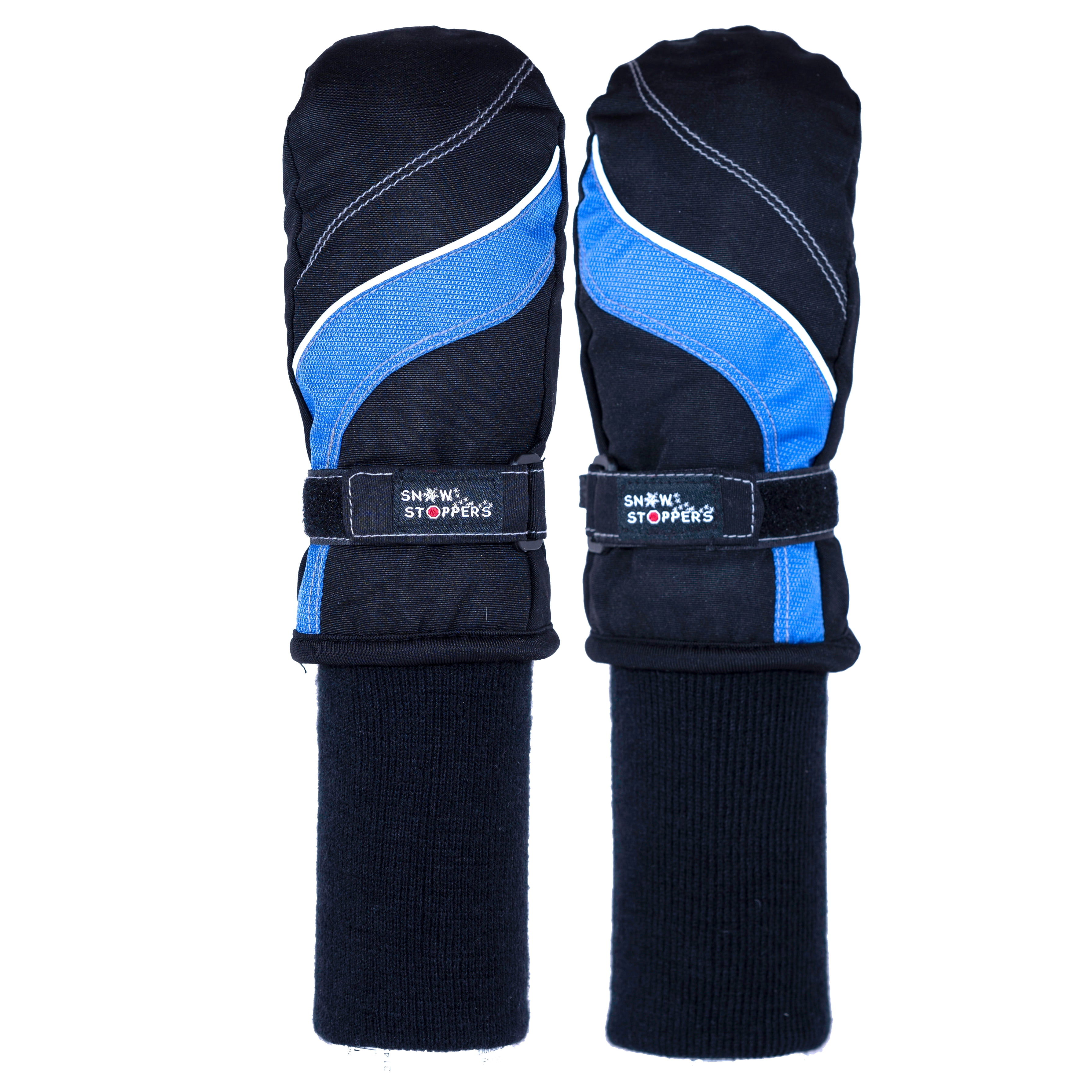 SnowStoppers Kids Ski & Snowboard Mittens (Extra Large, Blue)