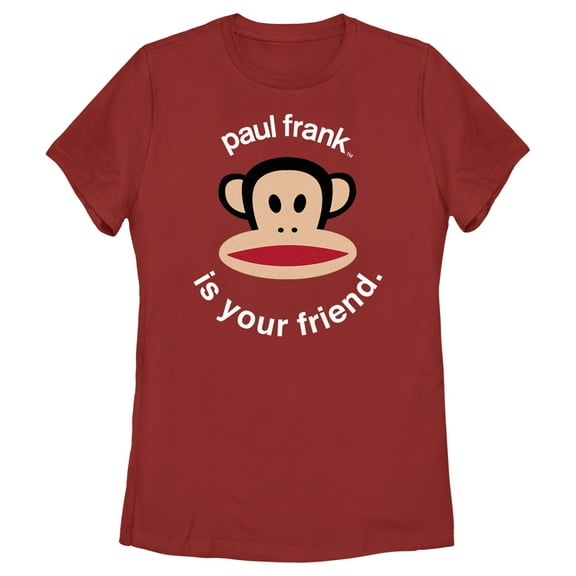 Women's Paul Frank Is Your Friend Julius  Graphic Tee Red Small