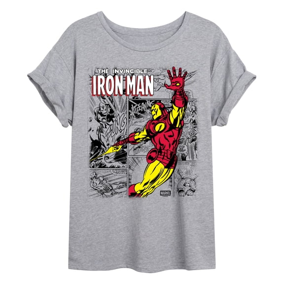 Iron Man - Comic Book Relaxed Fit T-Shirt