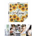 thumbnail image 4 of Yellow Sunflower Cloth Napkins Set of 6 Reusable Dinner Napkins, Spring Daisy Green Leaves Pastoral Cocktail Napkin Washable Table Napkins for Wedding/Holiday Party/Baby Shower 20"x20", 4 of 7