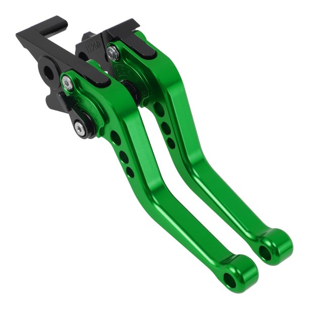 Palancas de freno de embrague cortas únicas para Honda CBR500R 2013-2021, palanca de freno ajustable en 6 velocidades, aleación de aluminio verde, 1 par