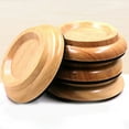thumbnail image 4 of CHICHUMID Piano Caster Floor Protector Solid Wood 4Pcs 3.9x0.9x0.9in, 4 of 6