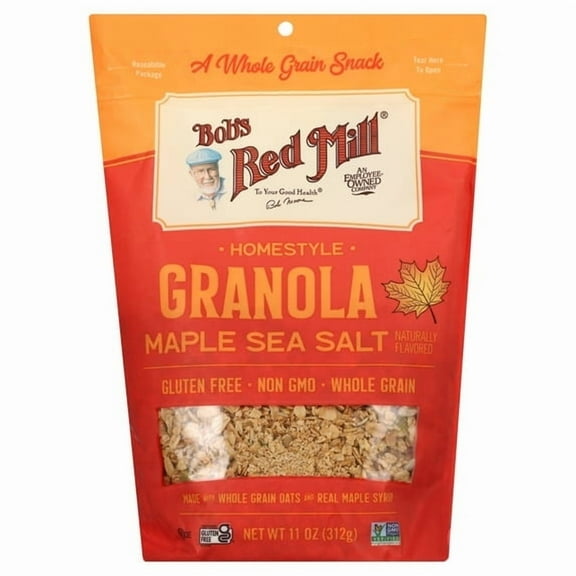 Bob's Red Mill Maple Sea Salt Granola, 11 oz Bag pack of 2