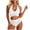 White, variant on Womens Tummy Control Bathing Suits Modest High Waisted Bikini Sets Cute Halter Crisscross Knot Cutout 2 Piece Swimsuit