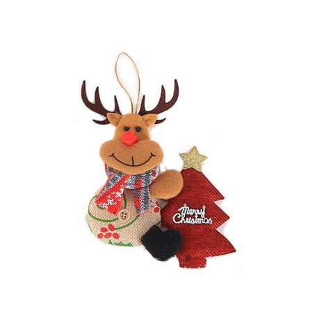 

XINHUADSH Christmas Santa Claus Hanging Pendant Snowman Elk Xmas Tree Hanging Ornament Doll for Home Christmas Decorations