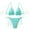 Green, variant on Women's Thin Strap Triangle Bikini Set Adjustable Straps Comfortable Fabric Beach Pool Wear Green M