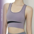 thumbnail image 4 of Yoga Sport Traceless Push Up Shockproof Nylon Yoga Bras Sport Top Vest Tops Sport Bras PURPLE XL, 4 of 8
