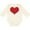 Natural, variant on Inktastic Red Heart Valentine Boys or Girls Long Sleeve Baby Bodysuit