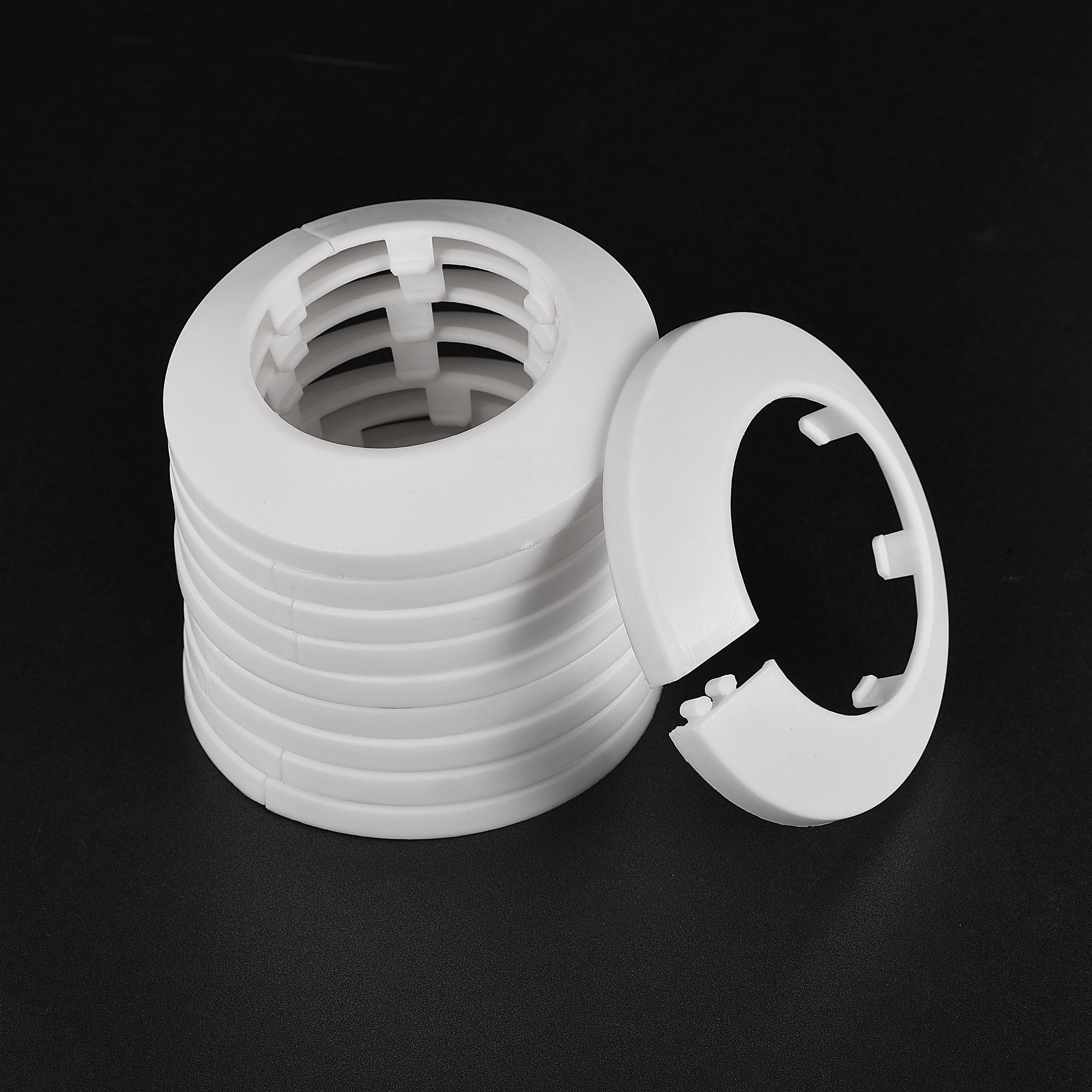 Unique Bargains Plastic Escutcheon Water Pipe Cover for Use in Plumbing White 50mm