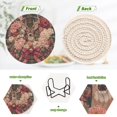 thumbnail image 5 of 6 Pcs Drink Coasters with Holder 3.94in Woven Coasters for Drinks Beautiful and Detailed Deer Coaster Set for Protection Table, 5 of 7