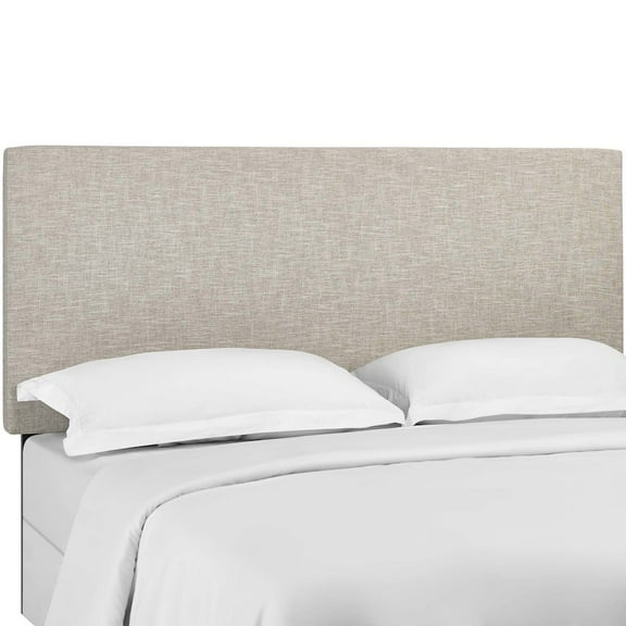 Modway Taylor King and California King Linen Fabric Headboard in Beige
