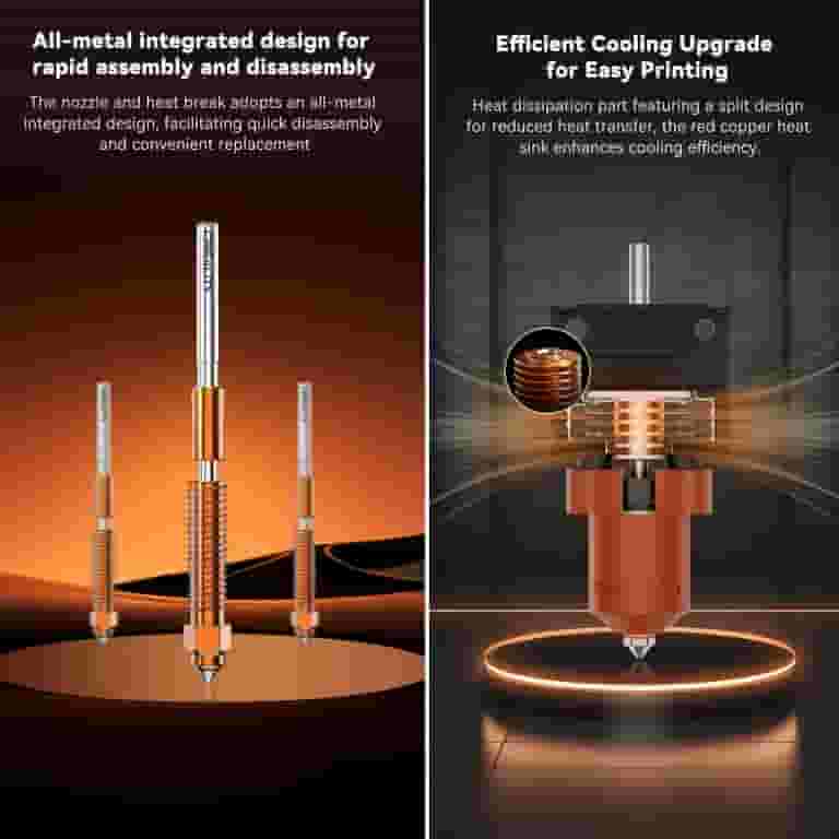 Creality K1 Ceramic Hotend Kit,Unicorn Quick Swap Nozzle, Upgrade Creality K1 Ceramic Hotend Kit,Unicorn Quick Swap Nozzle, Upgrade