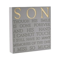 Thoughts of You Memorial Square Plaque - Son