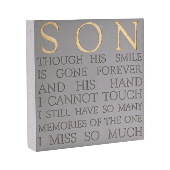 Thoughts of You Memorial Square Plaque - Son