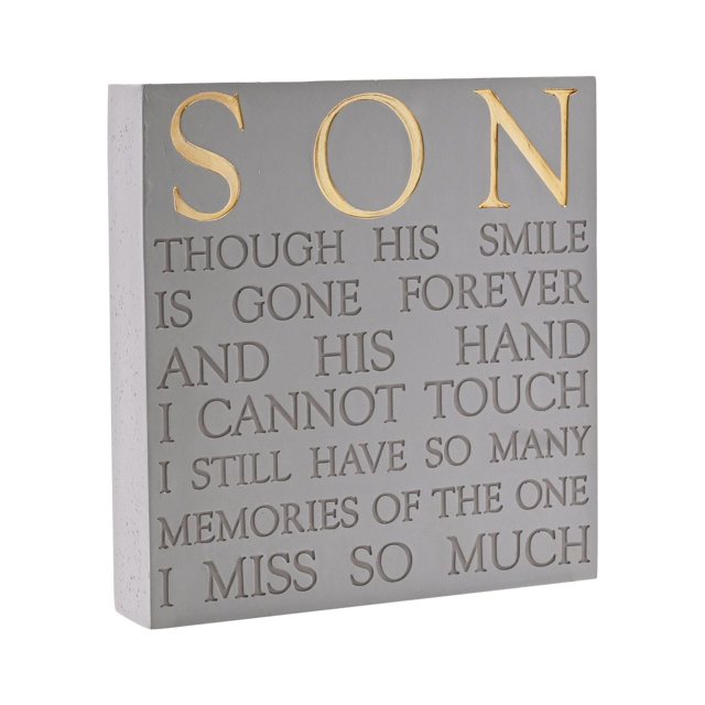 Plaque Carrée Commémorative « Thoughts of You » - Fils