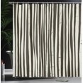 thumbnail image 3 of Ambesonne Zebra Print Shower Curtain, Tribal Grunge Stripes, 69"Wx84"L, Eggshell Dark Olive Green, 3 of 4