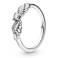 Wishbone ring in sterling silver w/clear CZ Ring sz 58 196316CZ-58 ...