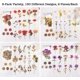 thumbnail image 2 of Pressed Flower Themed Stickers Set (320 Pieces) Dried Flowers Resin Stickers Decals Floral Botanical Journaling Stickers for Scrapbook Supplies Junk J, 2 of 2