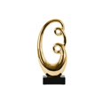 thumbnail image 1 of Urban Trends Collection 14888 Ceramic Abstract Sculpture Decor on Base, Polished Chrome & Gold, 1 of 2