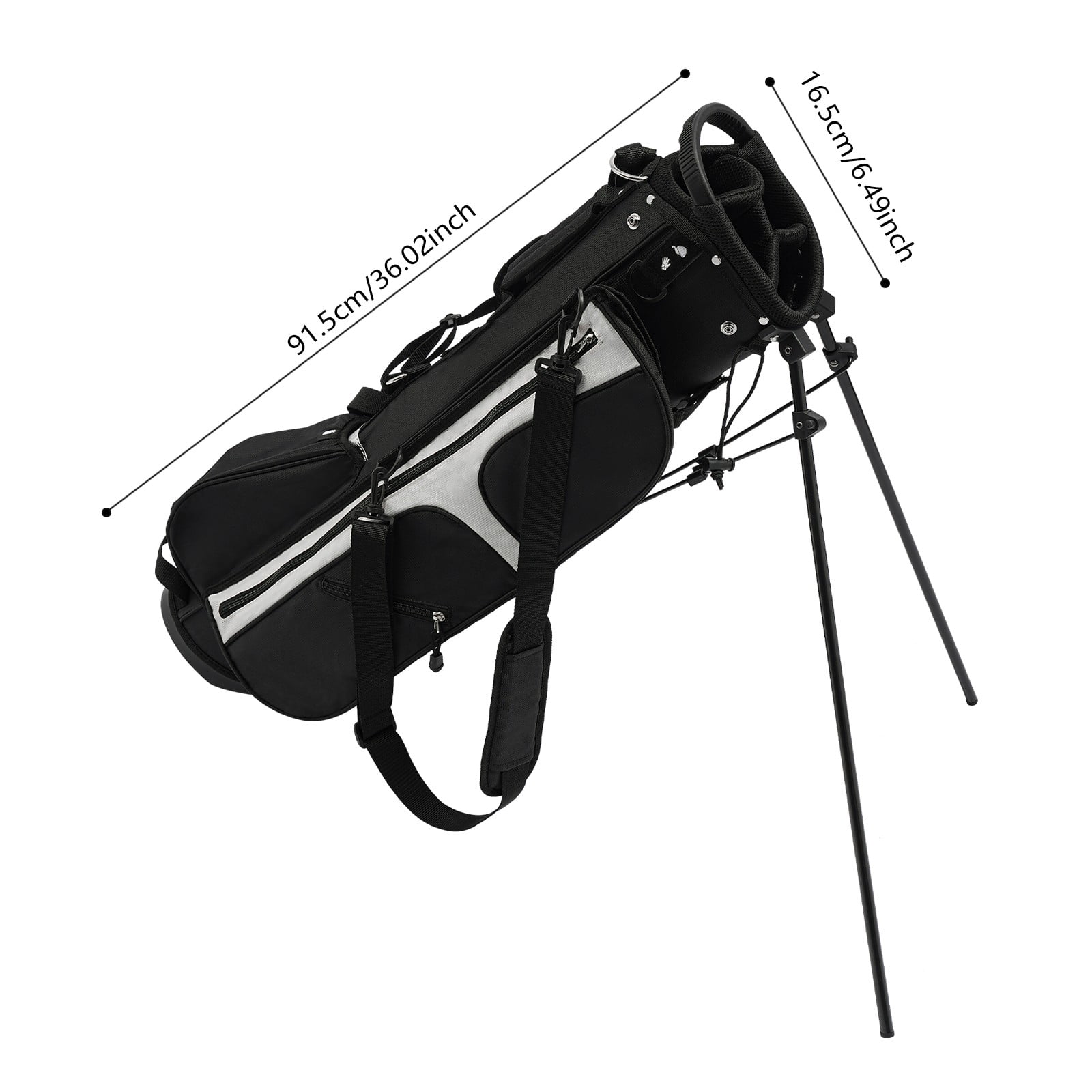 1 PCS Golf Stand Bag, Portable Golf Stand Bag, Golf Stand Bag with Shoulder Strap for most juniors and adults and can accommodate most sizes of golf clubs, Bag Size(W*H): 16.5*91.5cm/6.49*36.02in