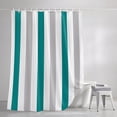 thumbnail image 3 of Bronze Grey Stripe Shower Curtains for Bathroom, Modern Farmhouse Vertical Striped Waterproof Fabric Shower Curtain, Decorative Bathroom Curtain for Bathtub, 36"x72" , No Hooks Included, 3 of 9