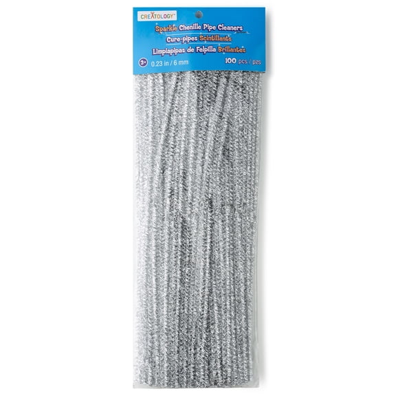 12 Packs: 100 ct. (1,200 total) 6mm Glitter Chenille Pipe Cleaners by Creatology™