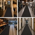 thumbnail image 3 of 24 in. Wide x Cut-to-Length – Non-Slip, All-Weather, Heavy-Duty Utility Runner Rug – Absorbent, Dirt-Trapping, Kid and Pet Safe for Entryways and High-Traffic Areas, Black, 3 of 10