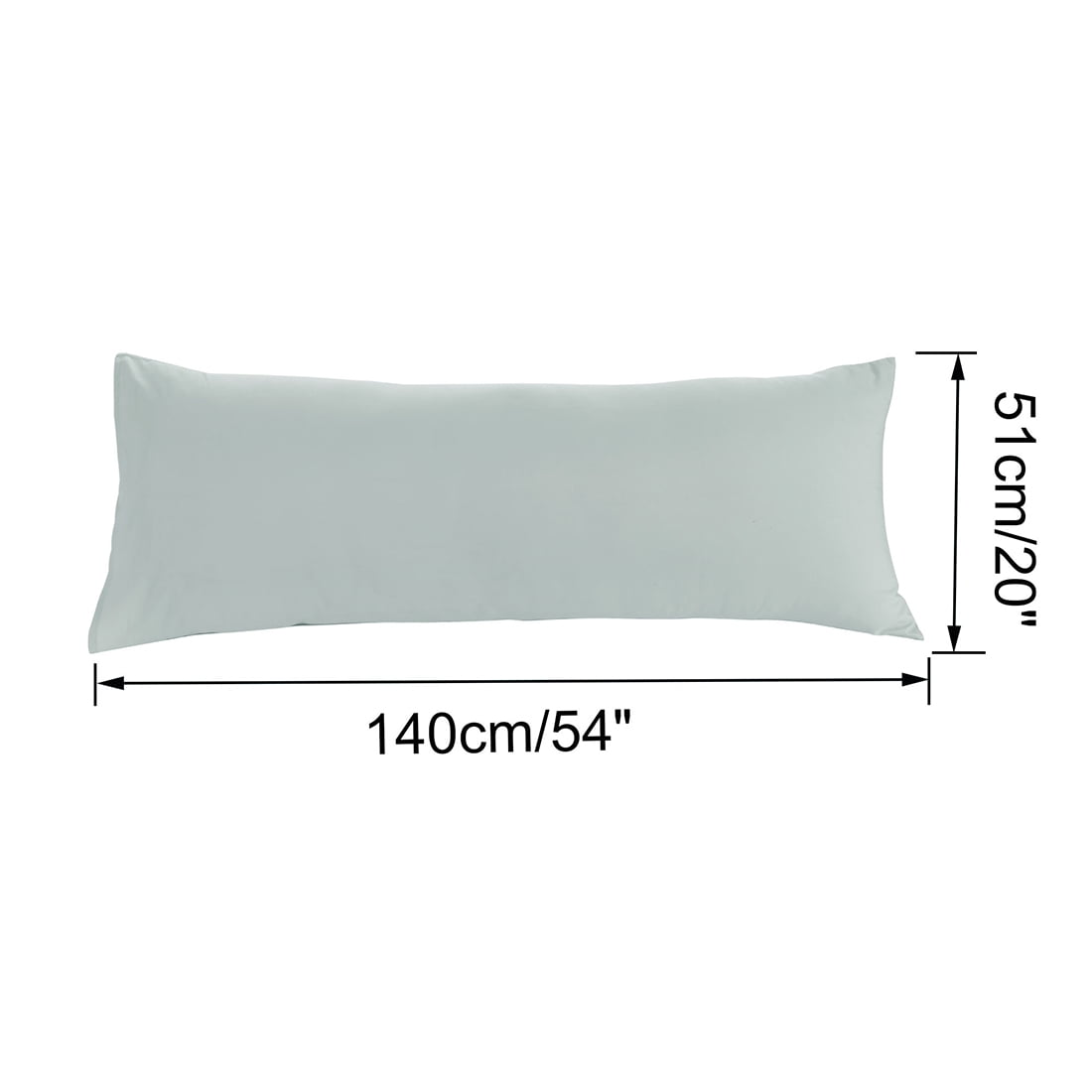 Body Pillow Case Microfiber Long Bedding for Body Pillows Light Grey 20