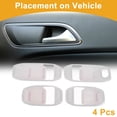 thumbnail image 3 of Cubierta de Tazón de Mango de Puerta Interior para Jeep Wrangler Gladiator JT 4DR 2018-2024 Marco de Decoración de Mango de Puerta Interior Blanco ABS 4 Pcs, 3 of 6
