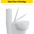 thumbnail image 3 of Bingirl 2-in-1 Dual Seat 19 Inch White Toilet Seat Elongated Quick Release Soft Close Quick Install, 3 of 7