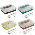 thumbnail image 3 of Lunch Box Stainless Steel Leak-Proof Food Case Heat Insulation Box Portable Food Meal Storage Container, Fruit Green, L, 3 of 8