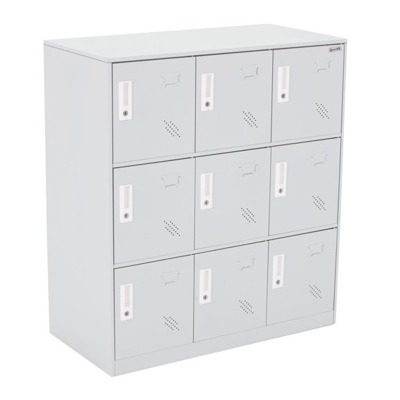Locker Casillero Guardex LOCKRF Organizador Metálico De 9 Puertas Color Gris